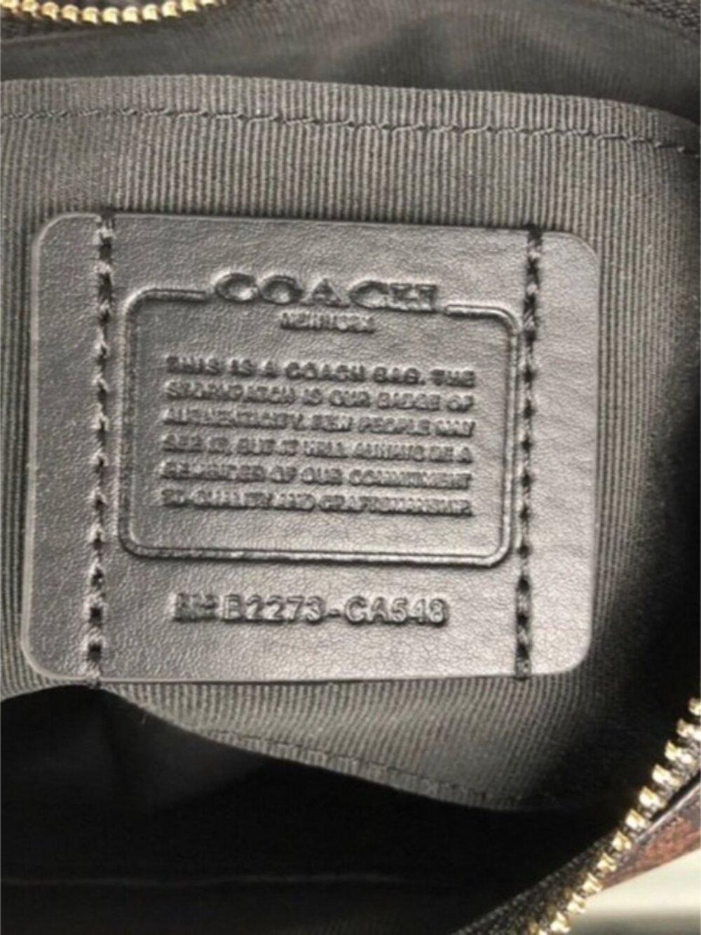 NWT Coach Teri Shoulder Bag In Signature Canvas In Black Brown Color - Picture 9 of 9